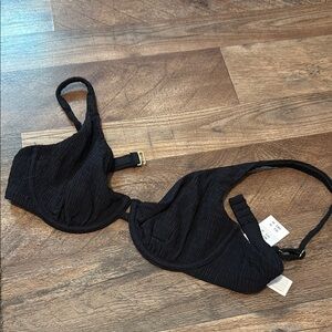 Black Women's Swim Top